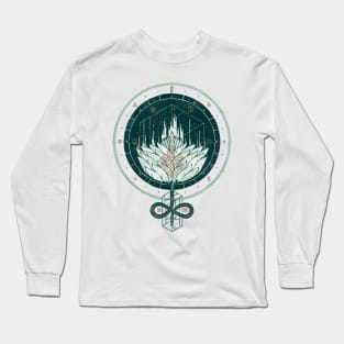 White Dahlia Long Sleeve T-Shirt